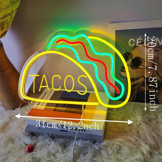 QuickBite - Fast Food Neon Sign Night Light