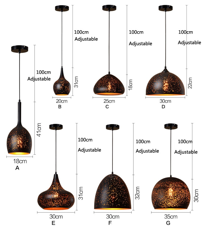 Vintage Pendant Lamp Iron Loft Nordic