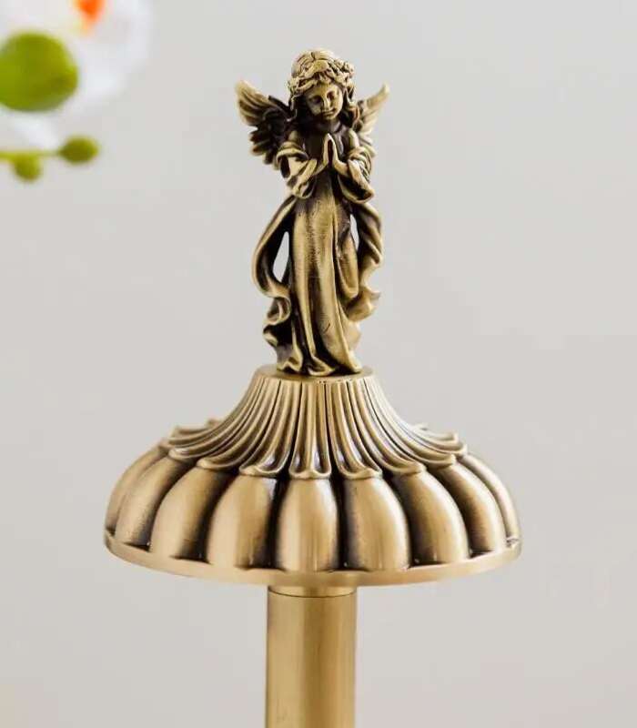 Solid messing engel papirhåndklædeholder – Golden Bird Finial, luksusbadeværelse og køkken accent, 36,5 cm