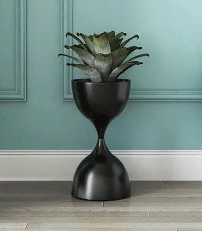 Élégant support de pot de fleurs sur pied en fer – Vase décoratif d'intérieur pour espaces de vie modernes