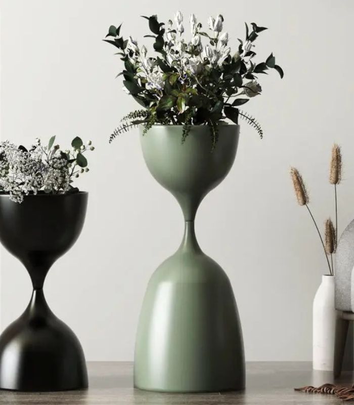 Élégant support de pot de fleurs sur pied en fer – Vase décoratif d'intérieur pour espaces de vie modernes