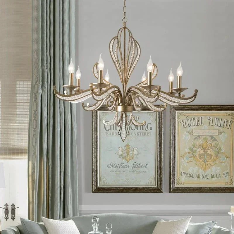 Opulent Bloom Crystal Chandelier