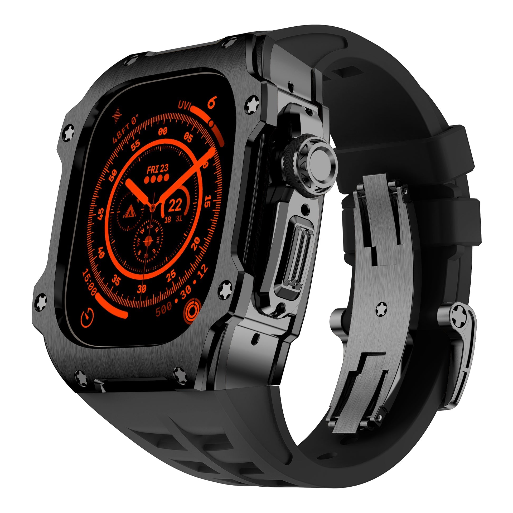 RM7015-Serie – Dark Vanguard Apple Watch Ultra-Edelstahlgehäuse