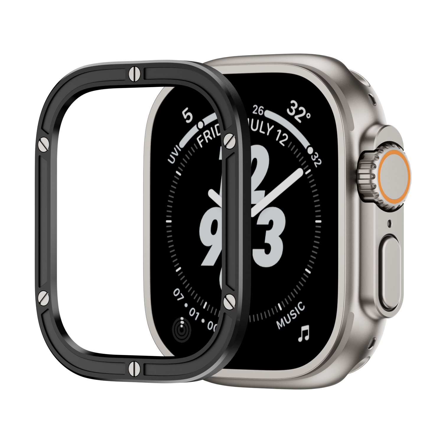 Immortal Steel Nagelschutzkreis für Apple Watch Ultra