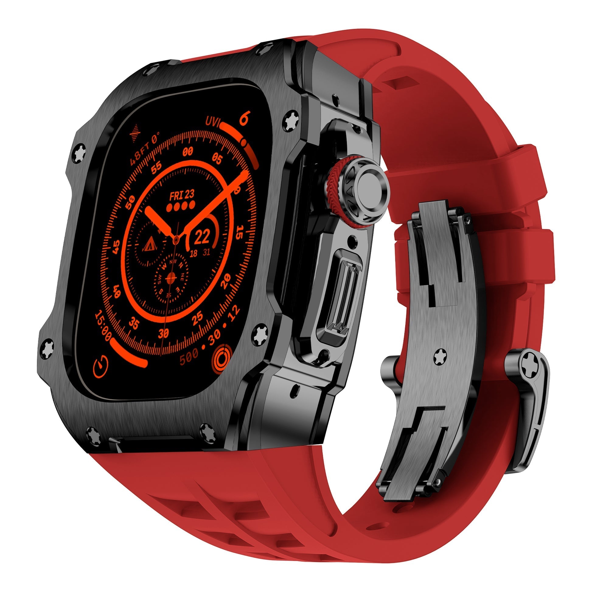 RM7015-Serie – Dark Vanguard Apple Watch Ultra-Edelstahlgehäuse