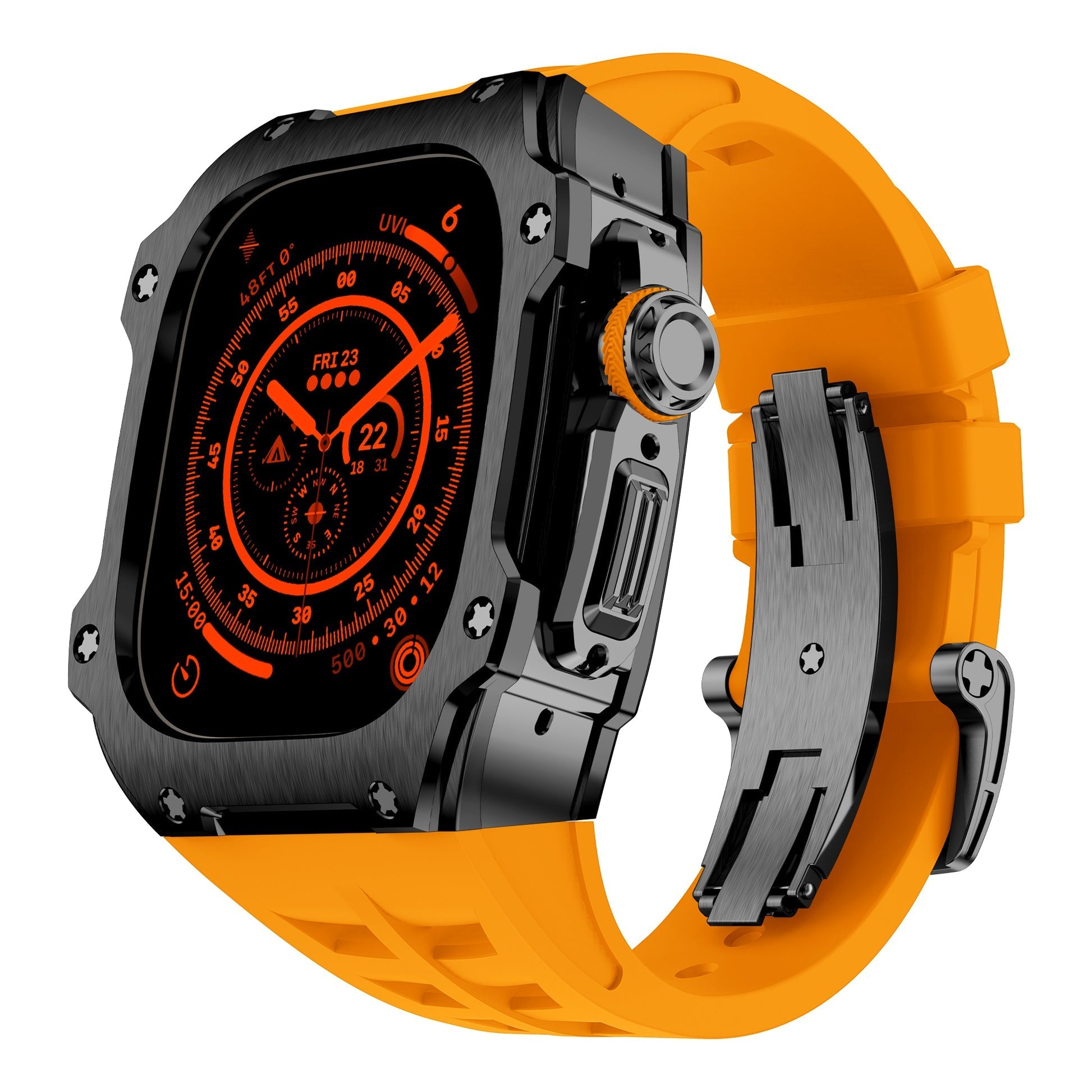 RM7015-Serie – Dark Vanguard Apple Watch Ultra-Edelstahlgehäuse