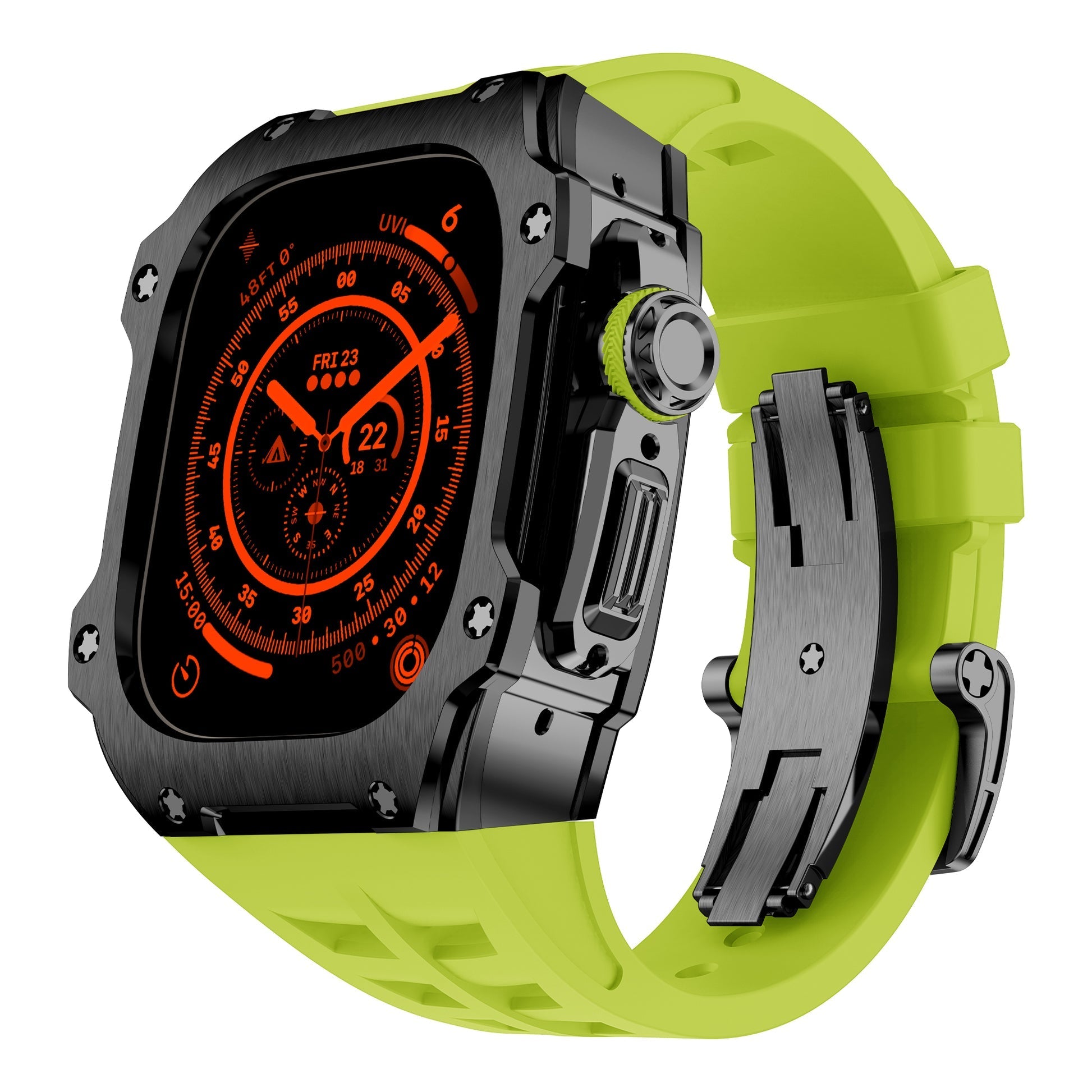 RM7015-Serie – Dark Vanguard Apple Watch Ultra-Edelstahlgehäuse