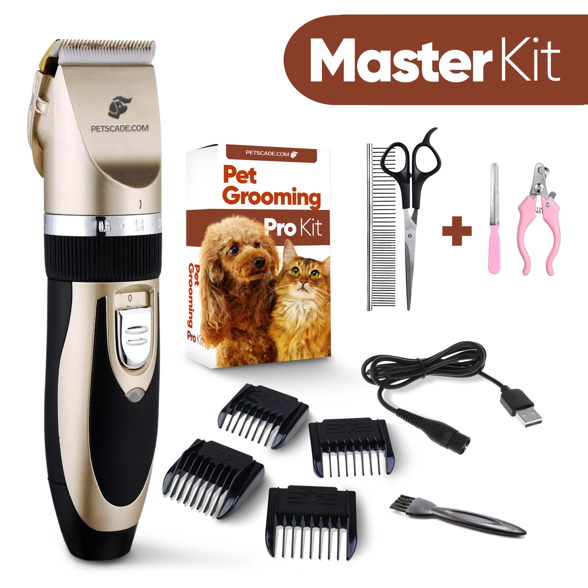 Kit Todo en Uno Pro para el Cuidado del Pelo de Mascotas