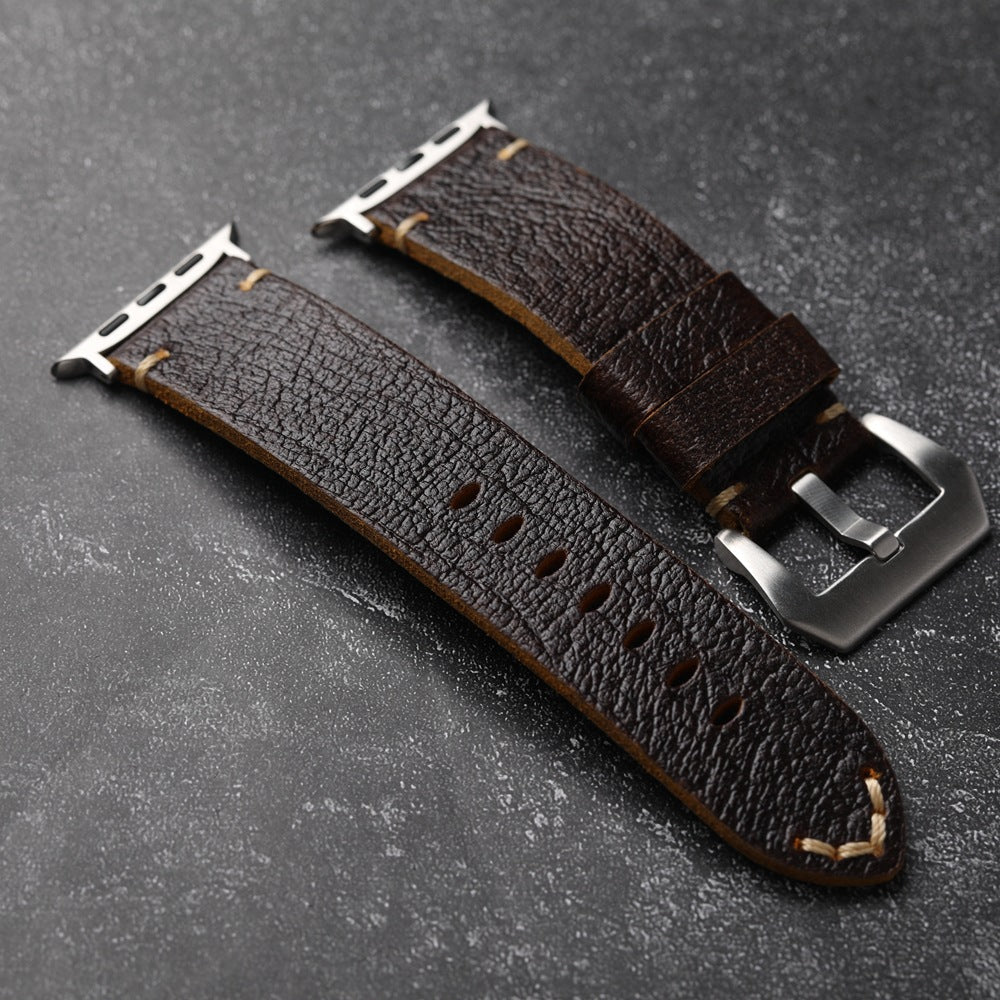 Bracelet en cuir Horween vintage pour Apple Watch