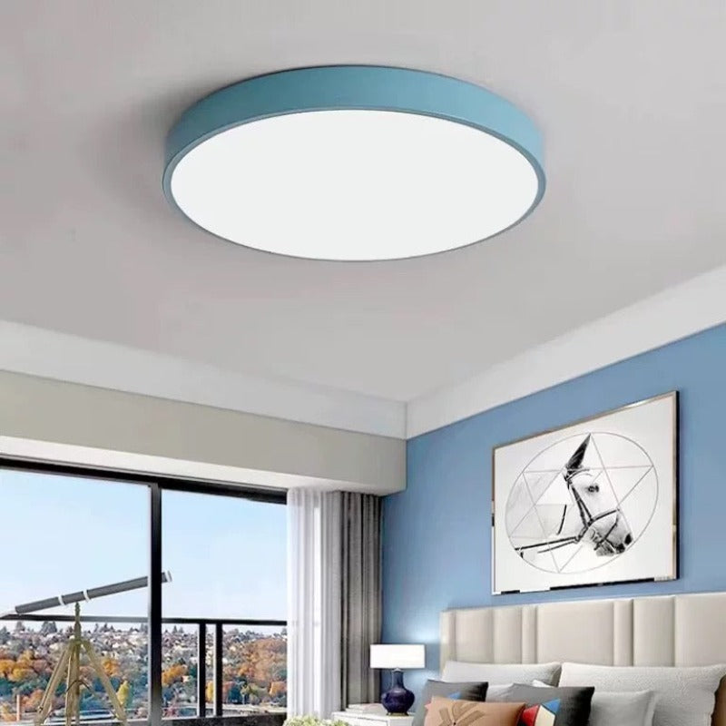 Morandi Lampada da Soffitto Moderna a LED Rotonda in Metallo Rosa Grigio Soggiorno