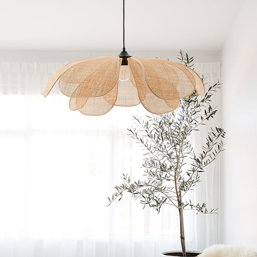 NaturelChic - Hengende lampe i siv til soverommet