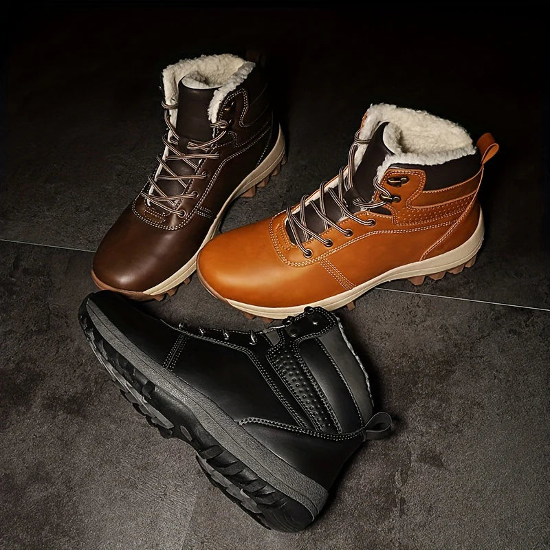 Mesa - bottes d'hiver en cuir vintage pour hommes