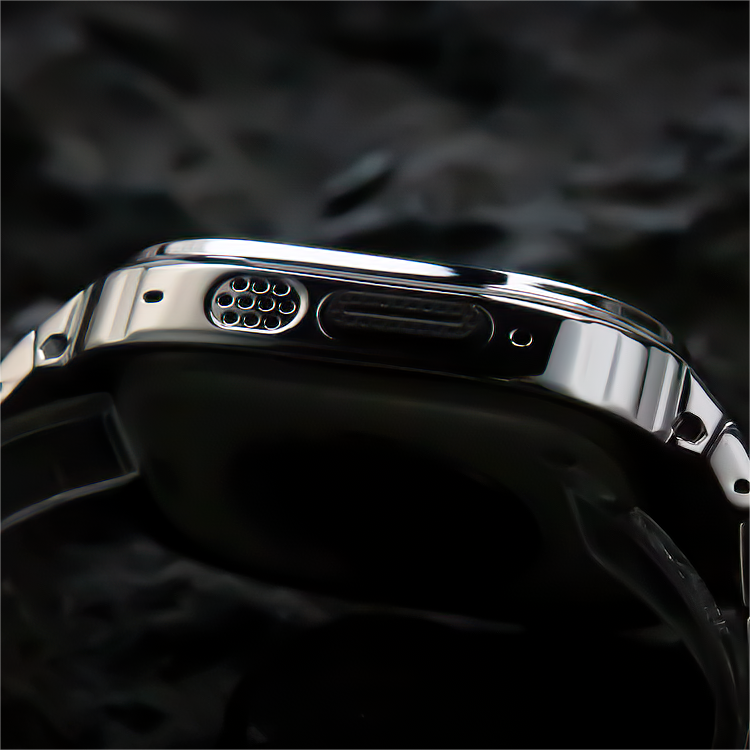 Bracelet en acier inoxydable avec étui pour Apple Watch