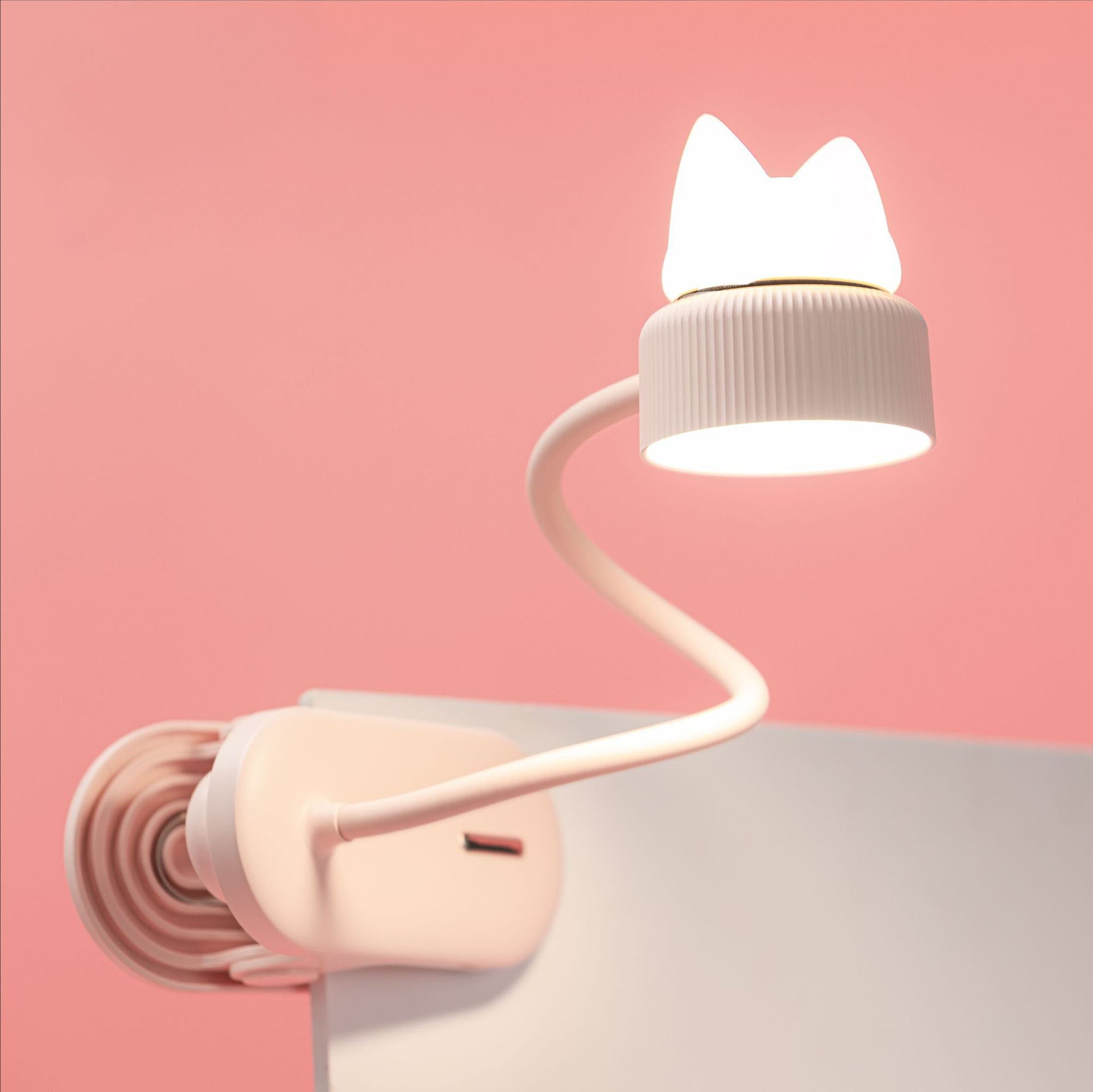 Taavita Creative LED Cat Ear Eye Protection Clip Table Lamp