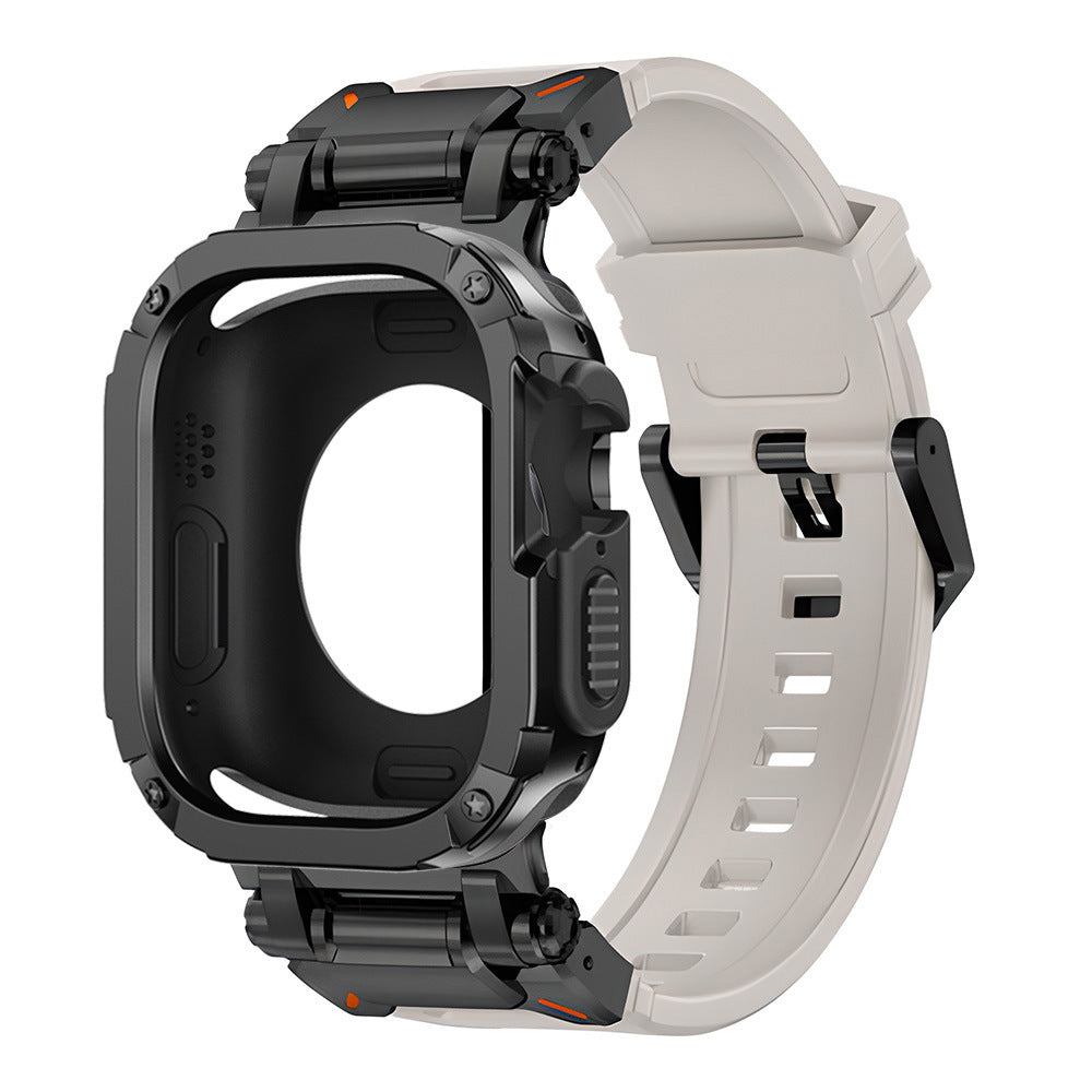 מגן 2-in-1 של Explorer Tactical עם רצועת גומי פלואורו + TPU + PC עבור Apple Watch