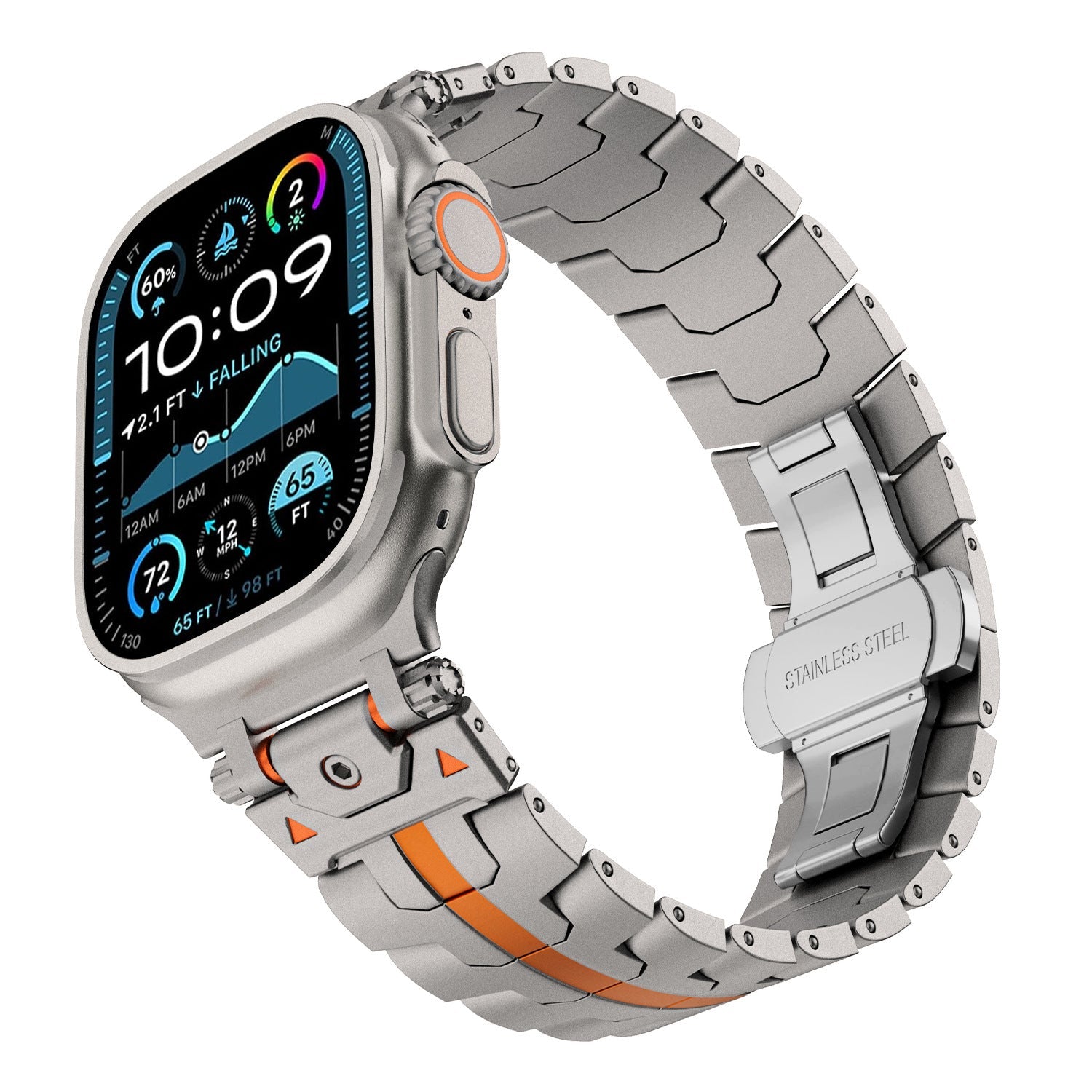 Bracelet en métal Mech Warrior pour Apple Watch