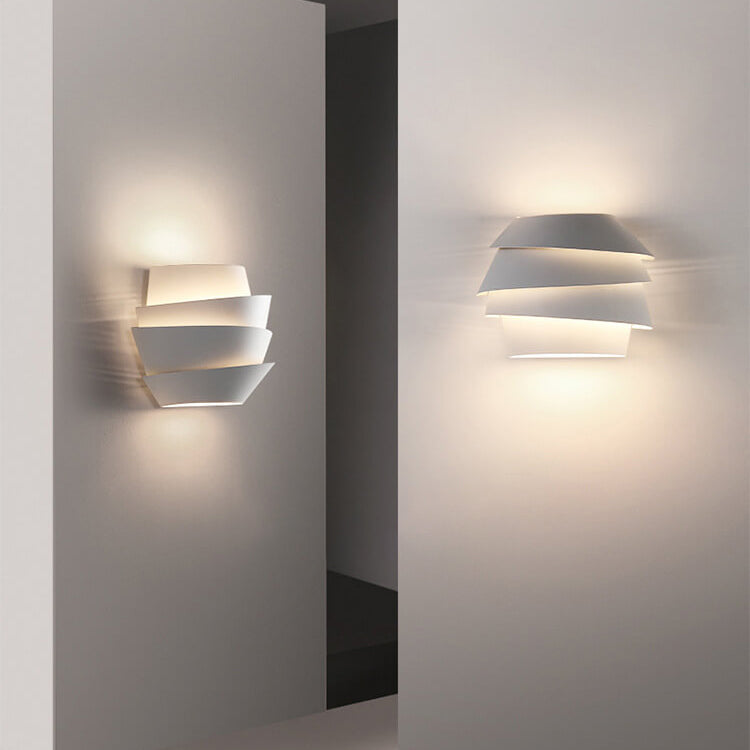 Luminique - Lampada da parete scandinava con doppi punti luce in ferro