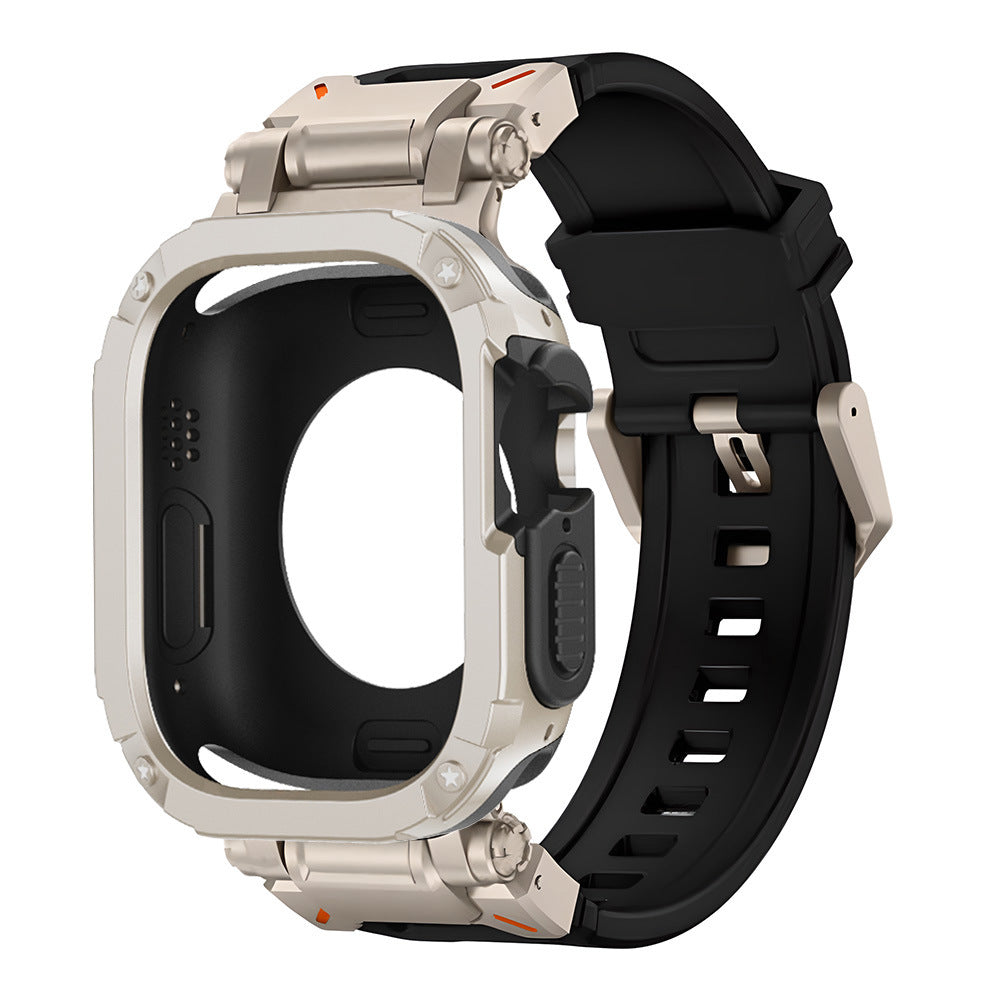 מגן 2-in-1 של Explorer Tactical עם רצועת גומי פלואורו + TPU + PC עבור Apple Watch