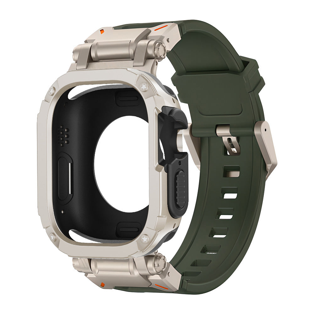 מגן 2-in-1 של Explorer Tactical עם רצועת גומי פלואורו + TPU + PC עבור Apple Watch