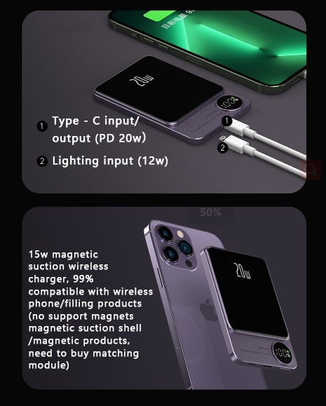 PowerSlim - Batterie externe magnétique