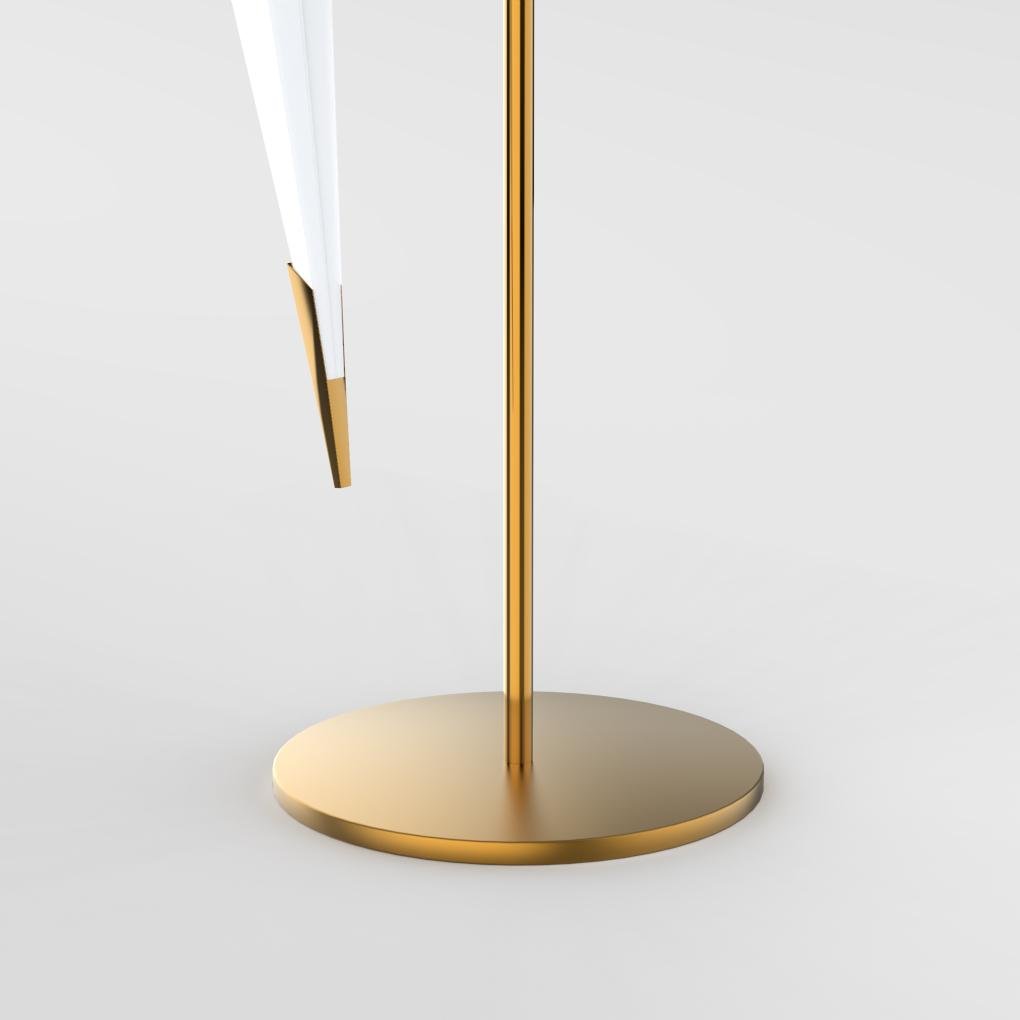 ArtiLicht - Goldene Tischlampe mit Origami-Kranich-Design