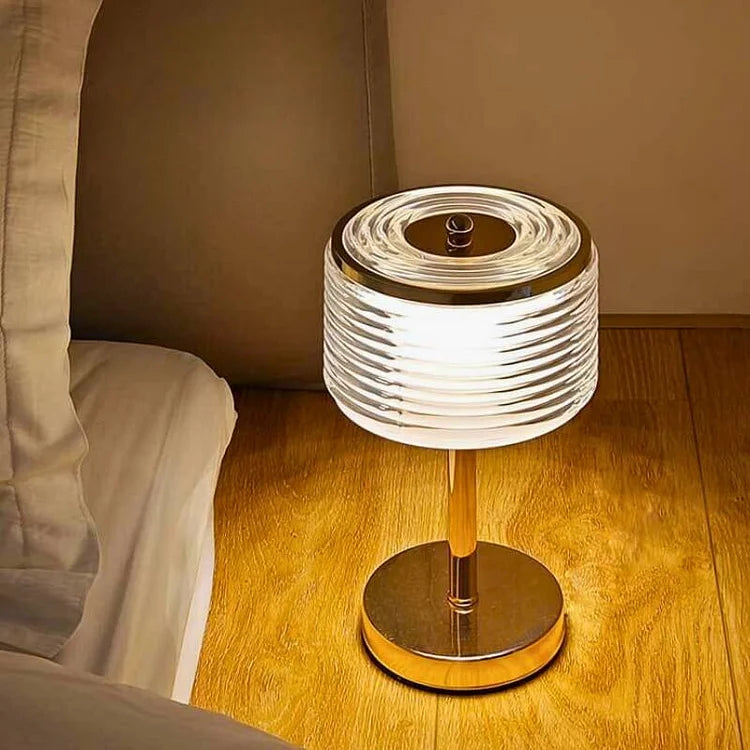 Lampe de table à anneau LED