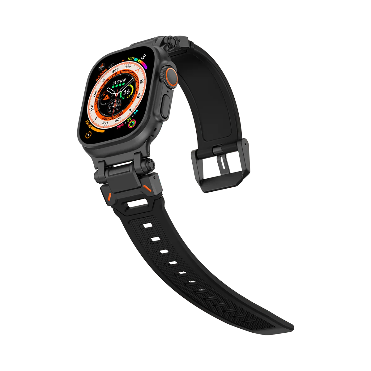 Neues Titan-Metallkopf-Silikonarmband für die Apple Watch