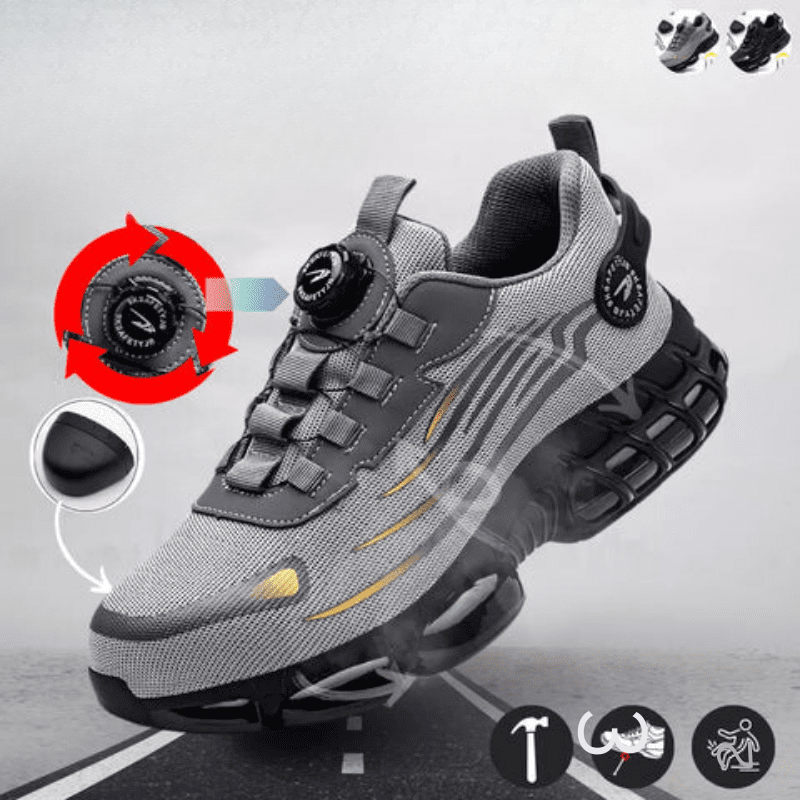 Henner Z90 Chaussures de sécurité ultra légères et résistantes avec boucle rotative à embout en acier