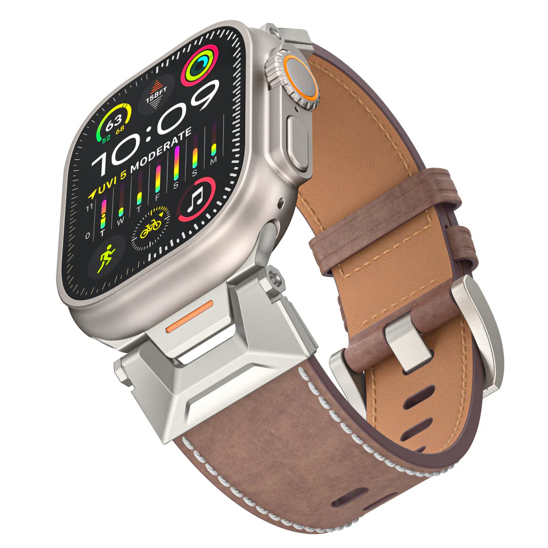 Mecha Lederarmband für Apple Watch