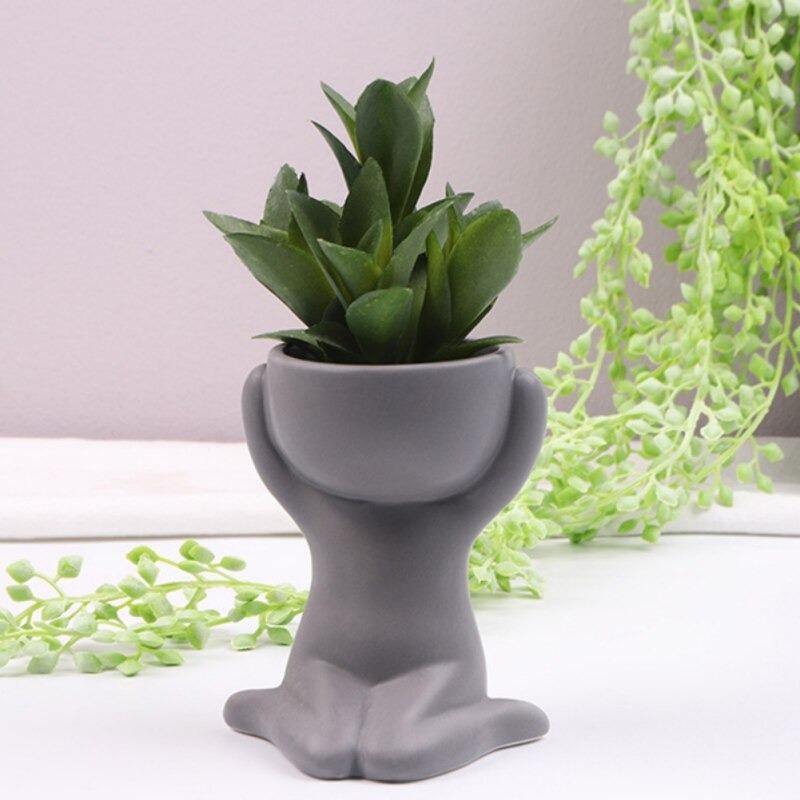 Petit pot de fleurs en céramique pour plantes succulentes