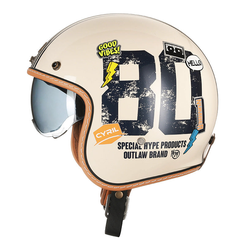 Retro JetLite Offene Gesichtsschutzhelm