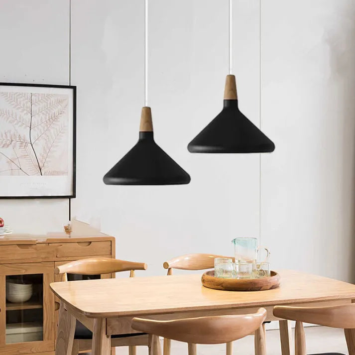 Macaron – Conische metalen hanglamp