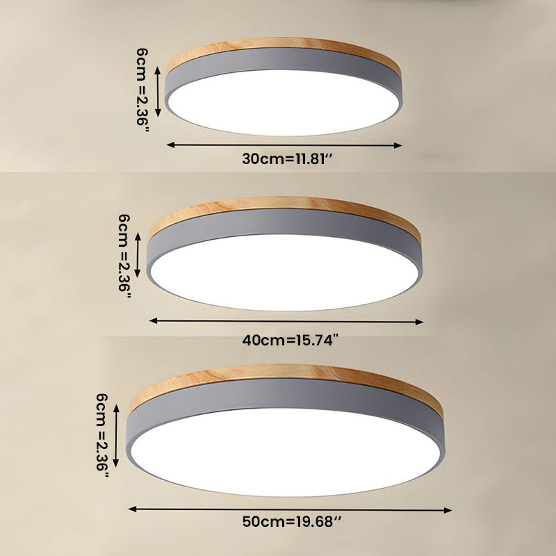 Ronde plafondlampen met inbouwmontage