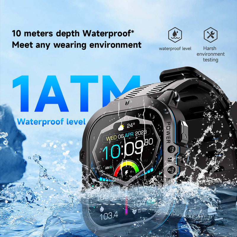 Smartwatch da nuoto AquaPro: orologio sportivo impermeabile, ideale per i nuotatori, fitness tracker durevole e resistente all'acqua