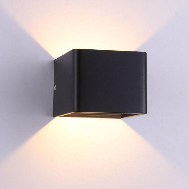 LED Mini Quadratische Wandleuchte Aluminium