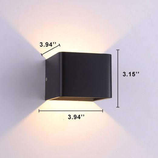 LED Mini Square Vägglampa Aluminium