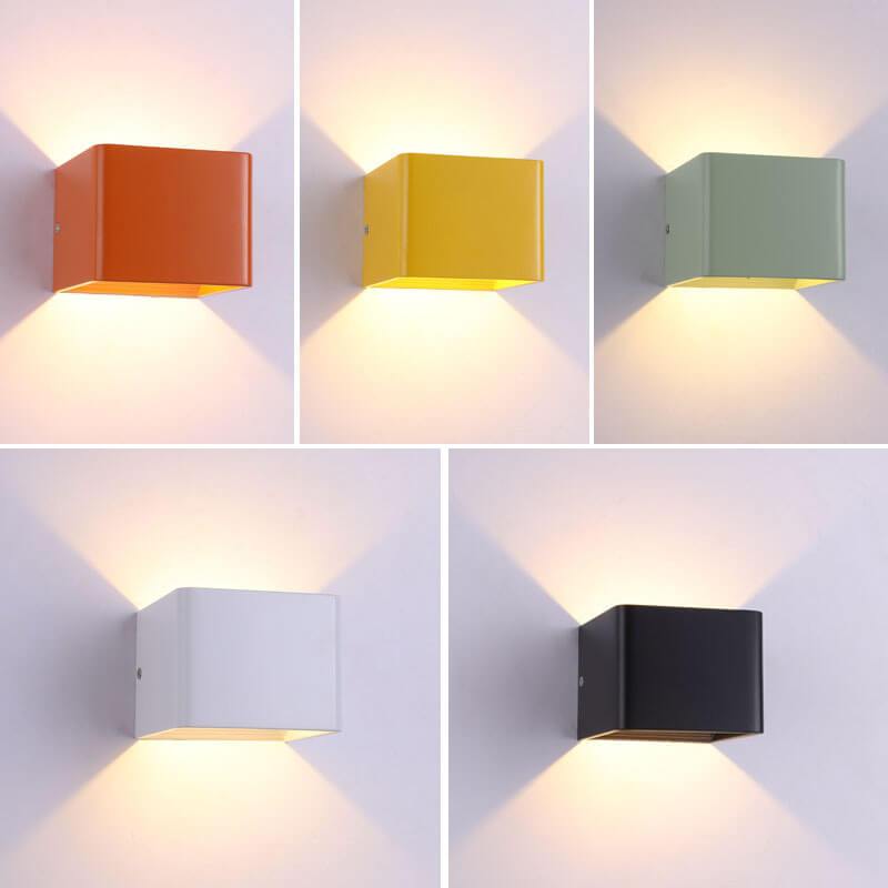 LED Mini Square Væglampe Aluminium