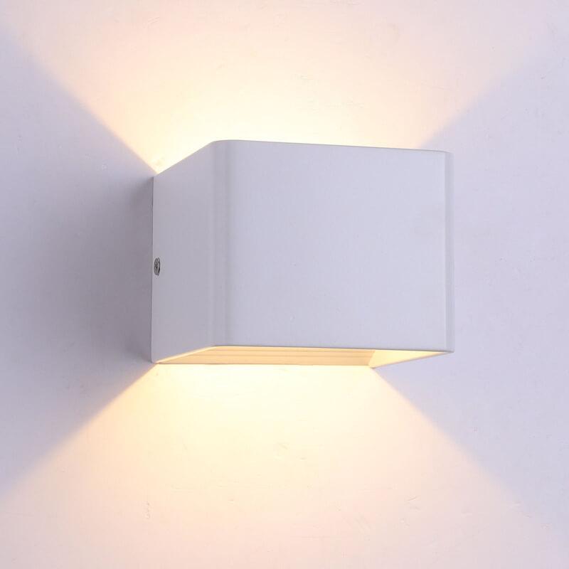 LED Mini Quadratische Wandleuchte Aluminium