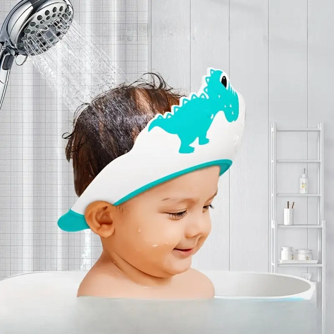 SplashSafe Dino | כובע רחצה נגד מים ושמפו