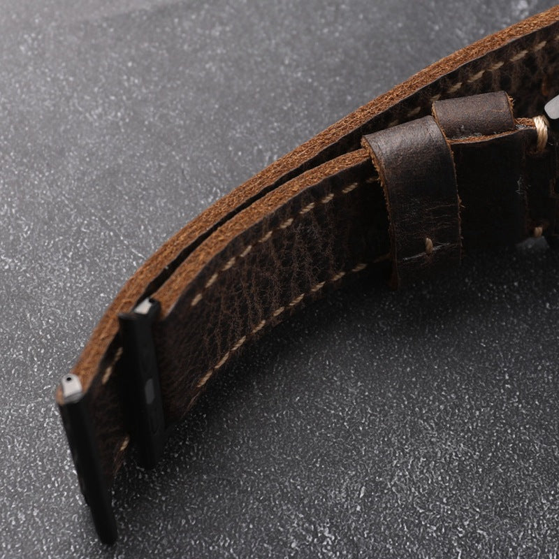 Handmade First-Grain Cowhide Strap For Apple watch