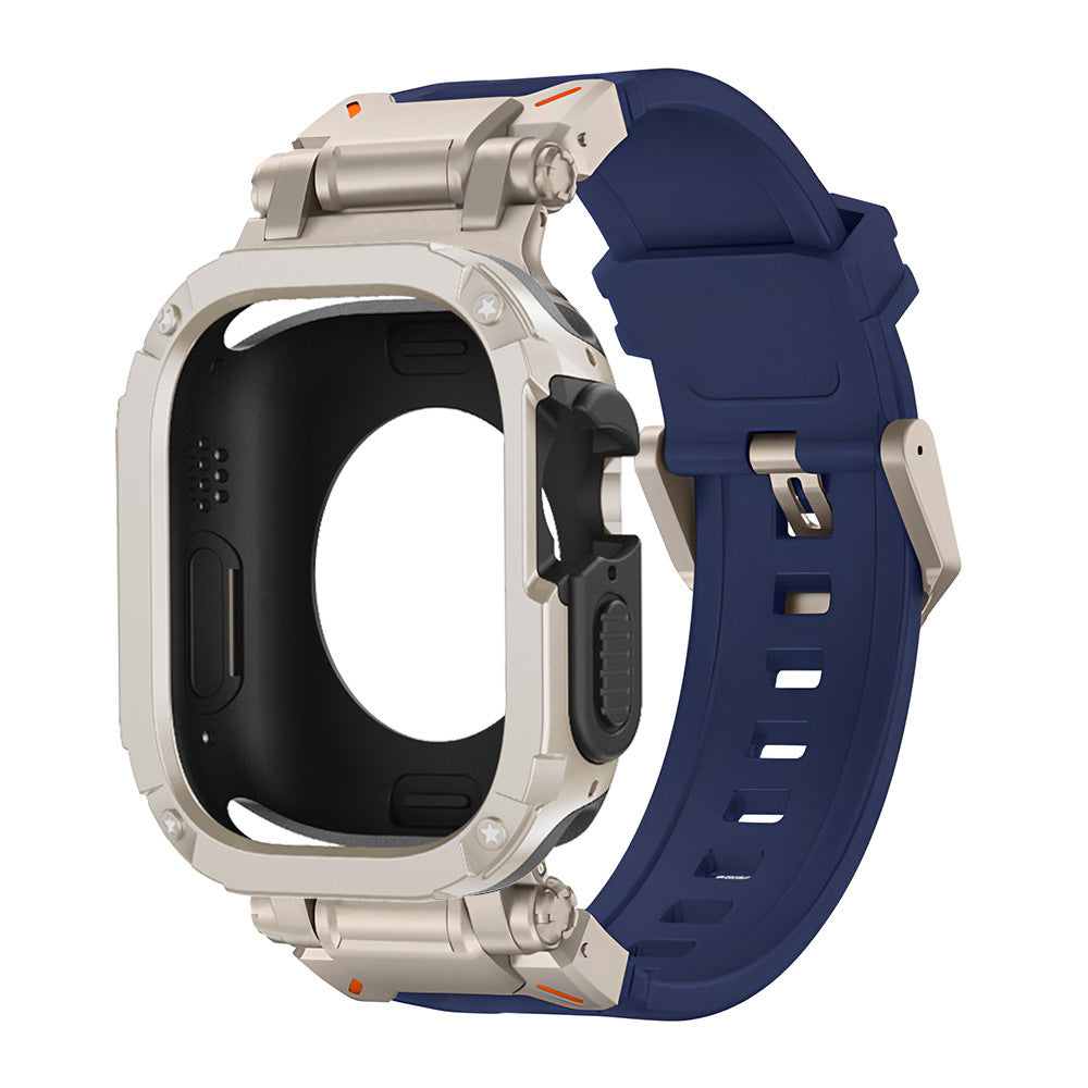 מגן 2-in-1 של Explorer Tactical עם רצועת גומי פלואורו + TPU + PC עבור Apple Watch