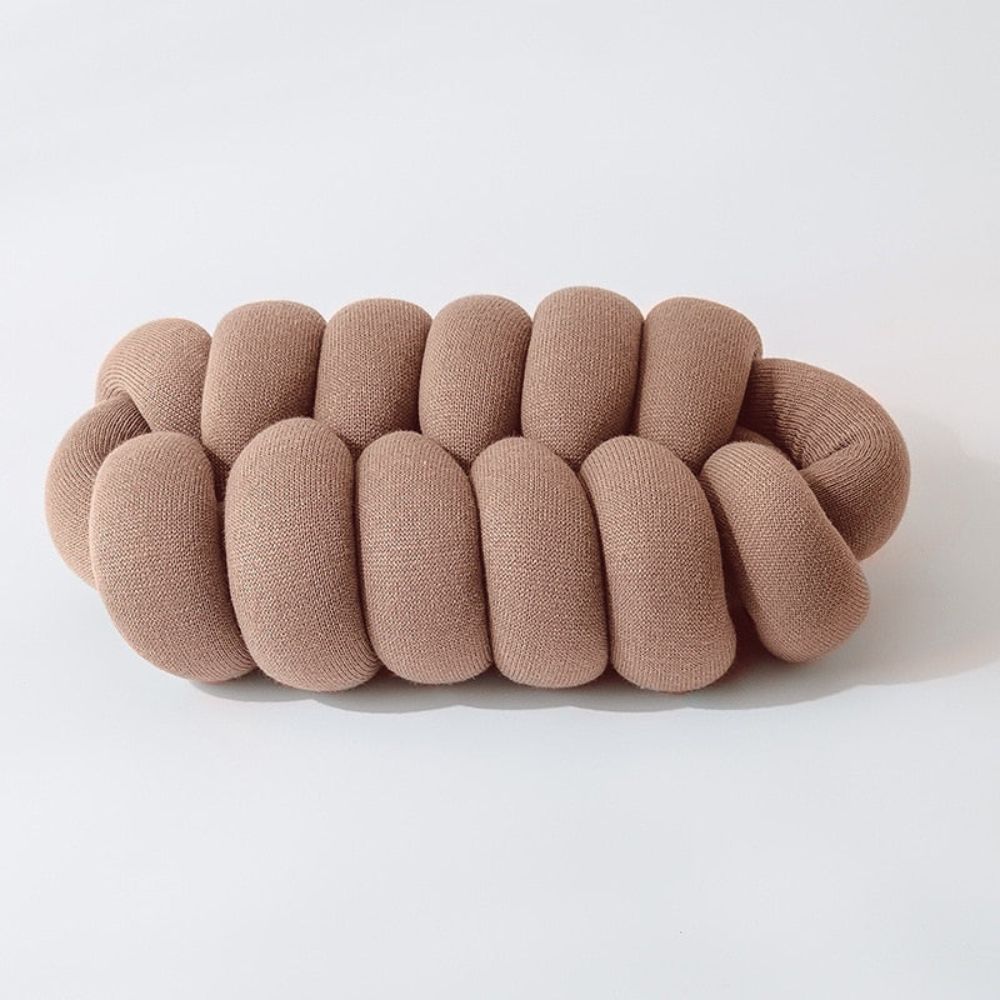 Prægtig Ellipse Knotted Plush Pude