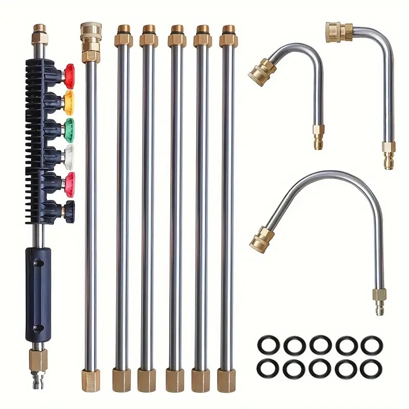 4000 PSI Telescoping Pressure Washer Wand Kit for Easy Gutter, Roof, and Wall Cleaning