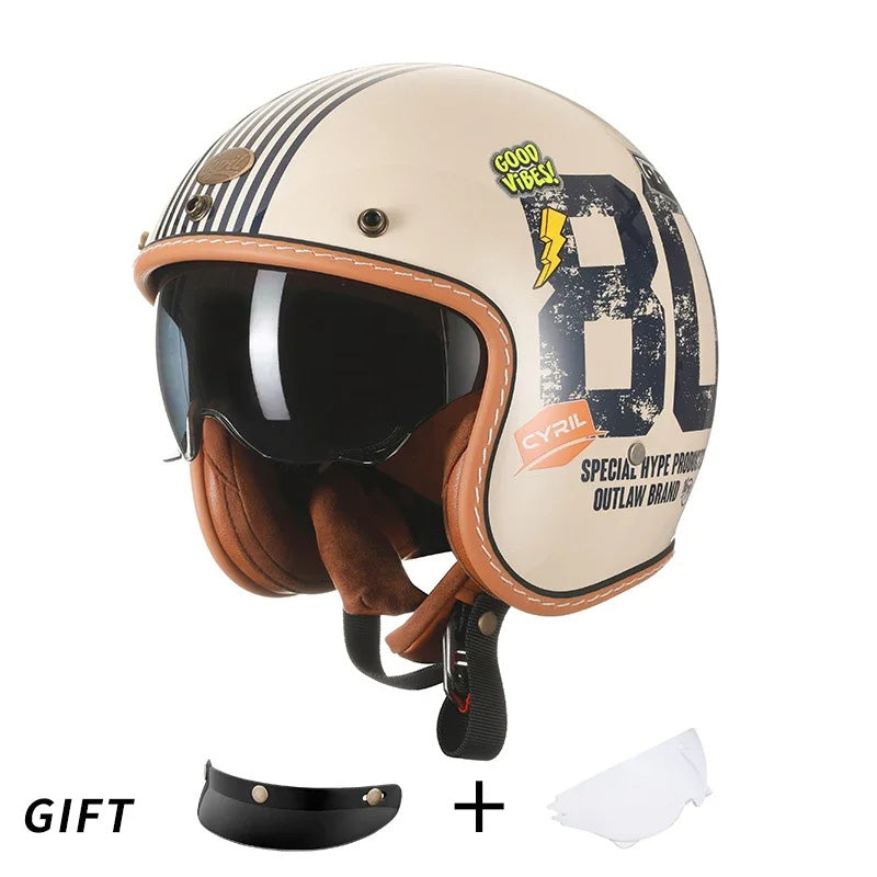 Retro JetLite Offene Gesichtsschutzhelm