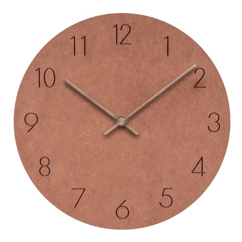 Orologio da parete silenzioso minimalista norvegese - Design scandinavo da 29 cm (11,4 pollici), legno, movimento silenzioso