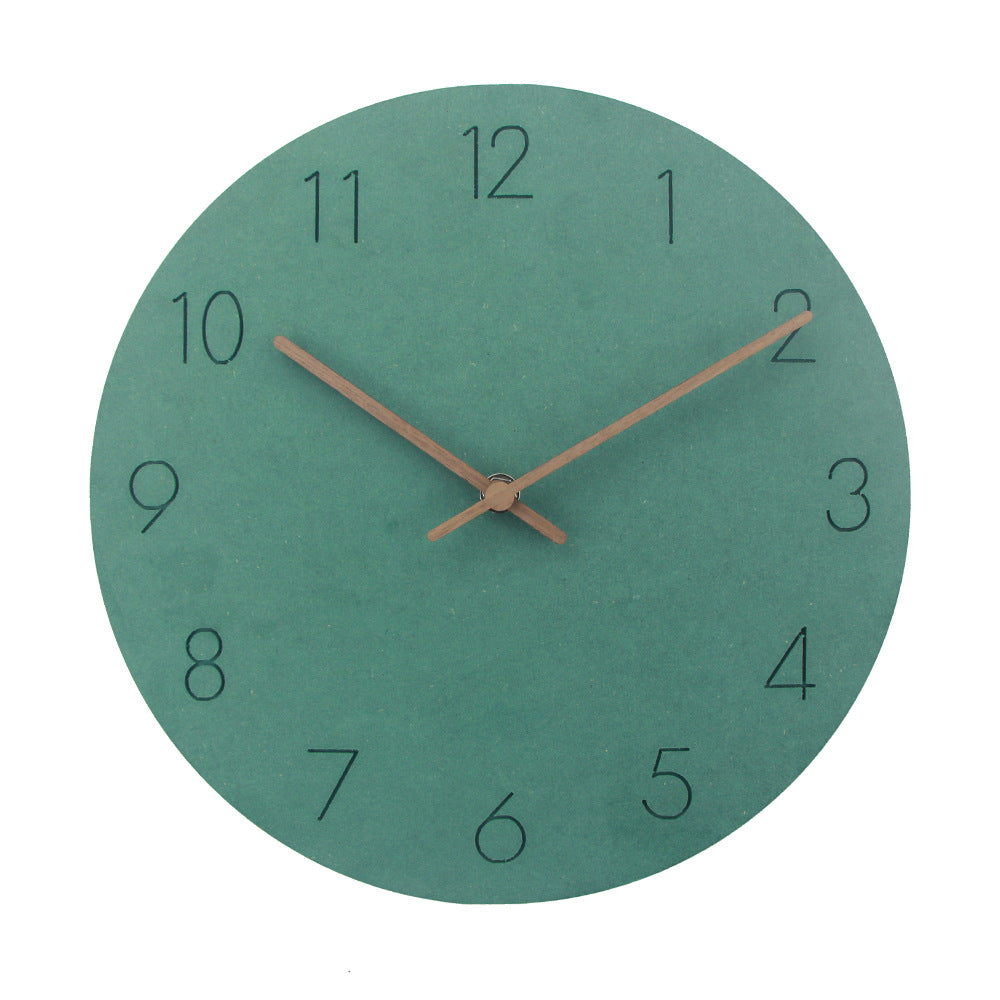 Orologio da parete silenzioso minimalista norvegese - Design scandinavo da 29 cm (11,4 pollici), legno, movimento silenzioso