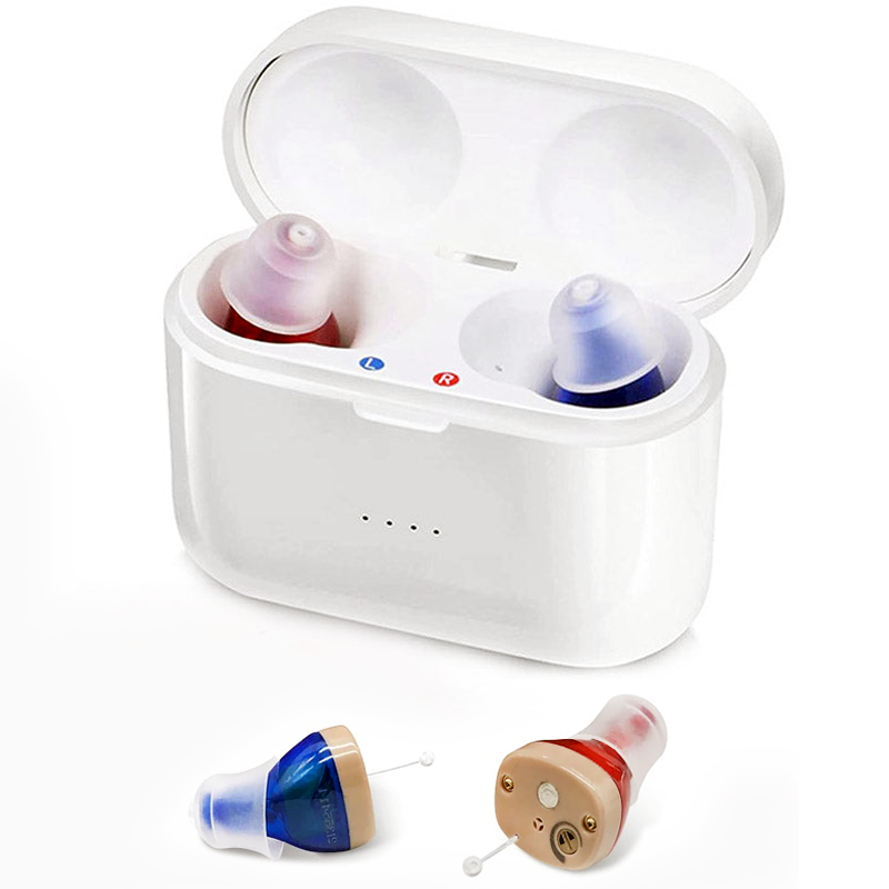 Rechargeable & Invisible Hearing Aids Pair