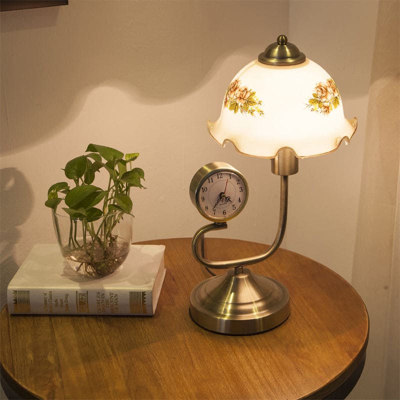 FloraGlow - Lampe de table en forme de fleur de style campagnard