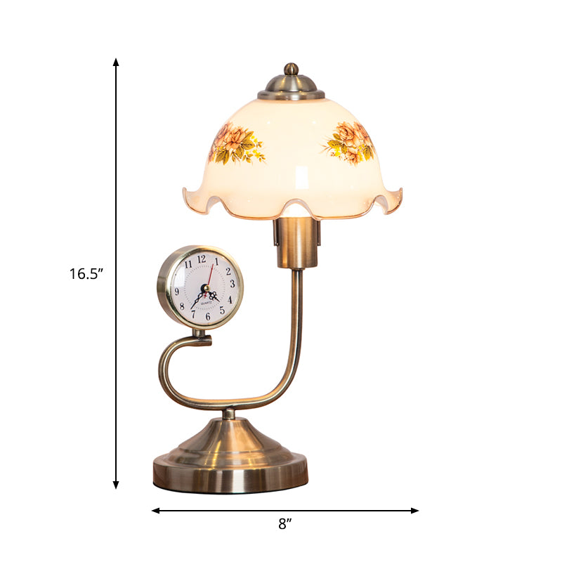 FloraGlow - Lampe de table en forme de fleur de style campagnard