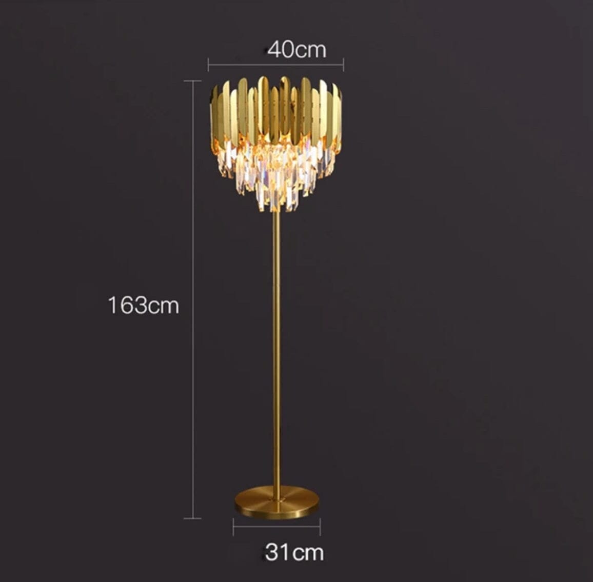 Ivy Crystal Crystal Floor & Table Lamp